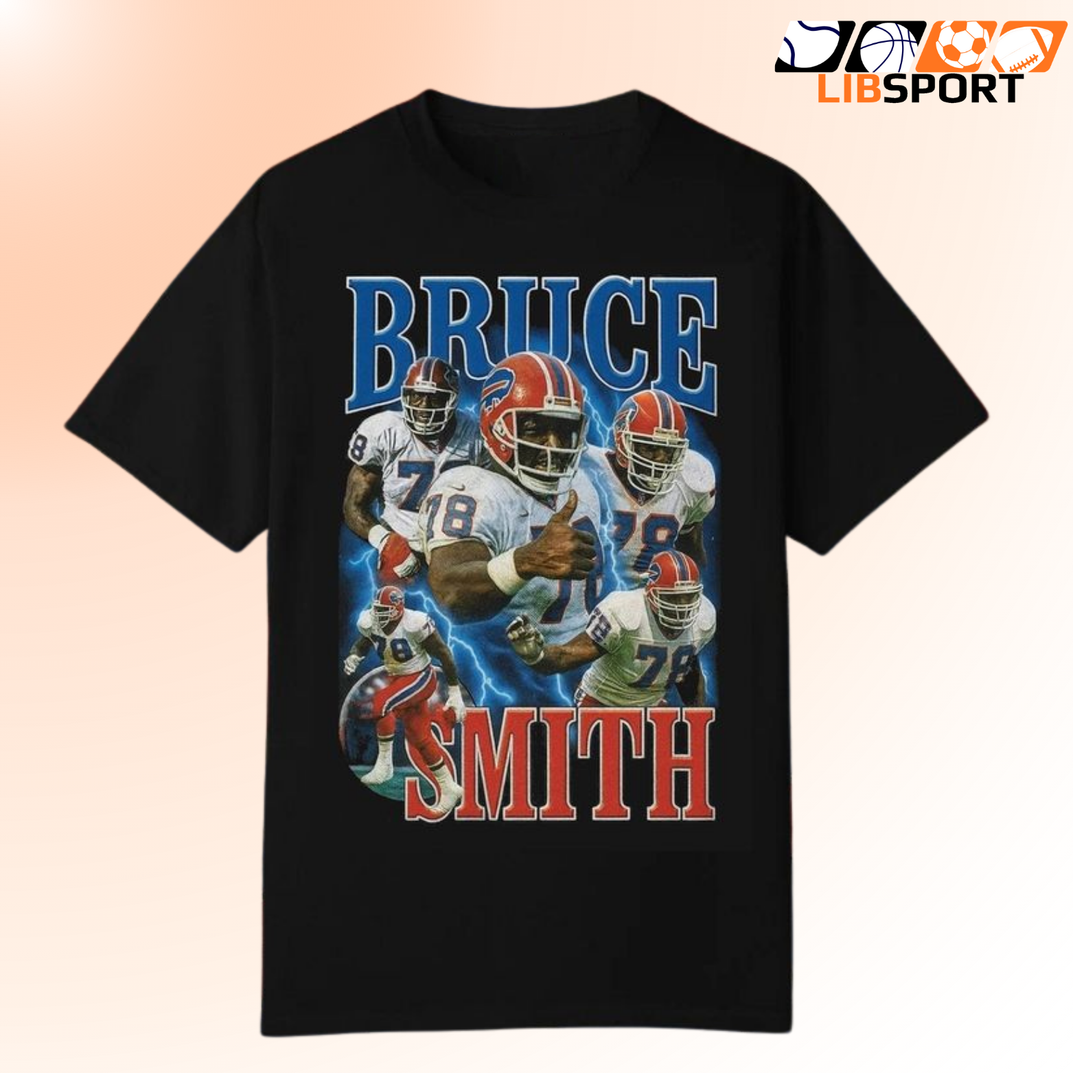 Vintage Bruce Smith Shirt, Buffalo Bills Football Tee, Unisex T-Shirt